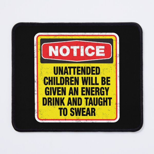 Item preview, Unattended Children - Funny Joke Sign designed and sold by -Koleidescope.