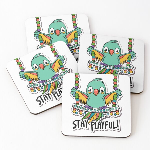 Item preview, Playful Parakeet Comic Book Style Art designed and sold by NiftyWrx.