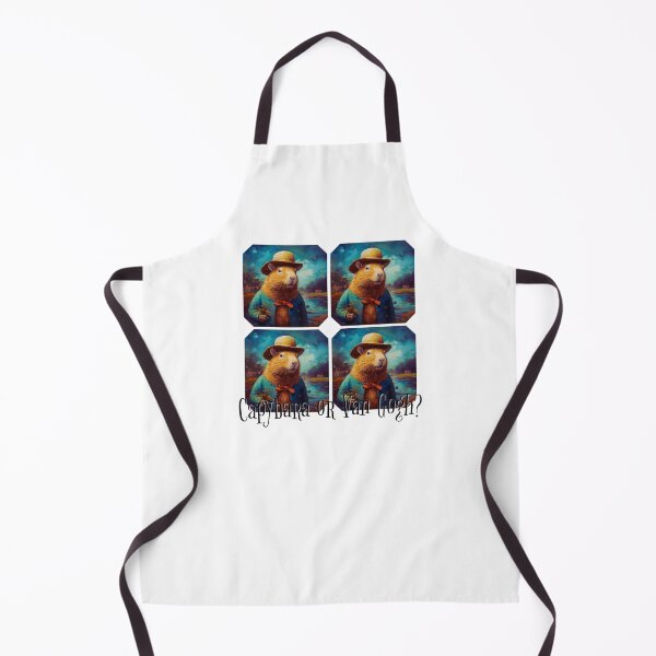 Item preview, Capybara or Van Gogh? Impressionism styled funny portrait multiplied designed and sold by AgathaZolastore.