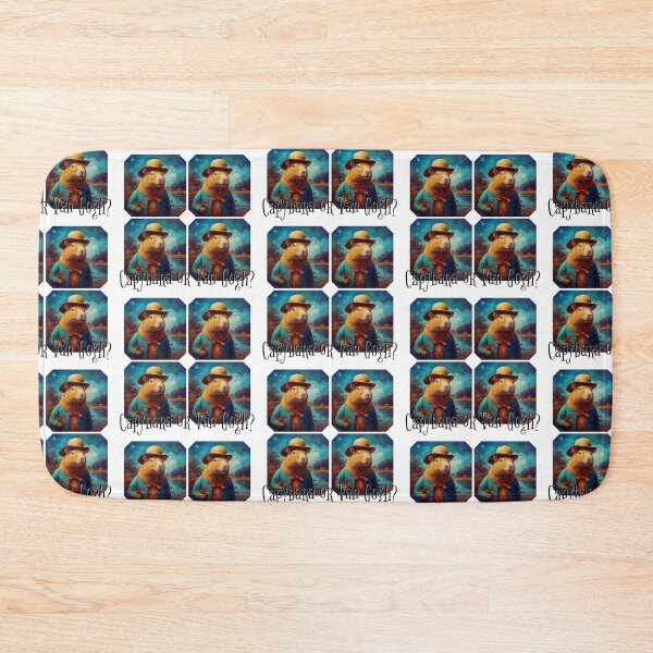 Item preview, Capybara or Van Gogh? Impressionism styled funny portrait multiplied designed and sold by AgathaZolastore.