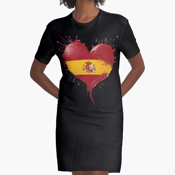 Armilla España para mujer | Bandera de ES, Ciudad - Ropa Bandera - Camiseta  con cuello en V, Negro, S