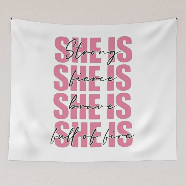 Item preview, She Is Strong, Fierce, Brave, Full Of Fire designed and sold by Vicky021.