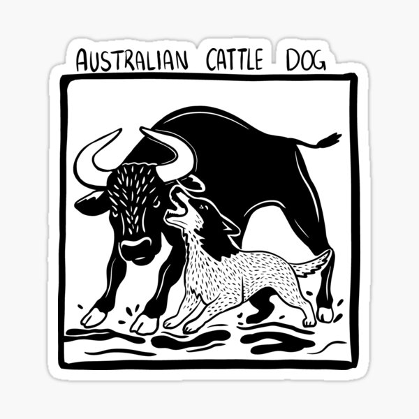 Item preview, Australian Cattle Dog Stamp Art designed and sold by BrinaDraws.