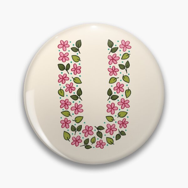 Aperçu de l'œuvre Lettre monogramme floral U créée et vendue par srsig designs.