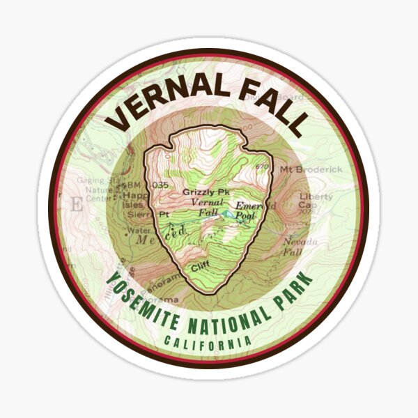 Item preview, Yosemite Souvenir Map - Vernal Fall designed and sold by Willz Designz.