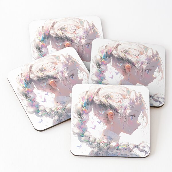 Item preview, Fantasy Hairstyle Pastel Butterfly Anime Girl designed and sold by bubblegoth.
