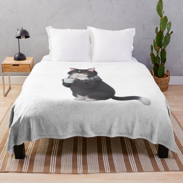 Item preview, Black Cat Drinking Coffee designed and sold by LaceRenee.