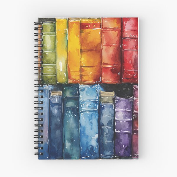 Aperçu de l'œuvre Modèle de livres arc-en-ciel créée et vendue par Sp3ctrumOfColor.