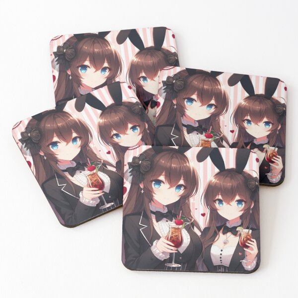 Aperçu de l'œuvre Jolie fille Anime Bunny pour la Saint-Valentin portant un uniforme (silvergoldvisionary) créée et vendue par SGVisionary.