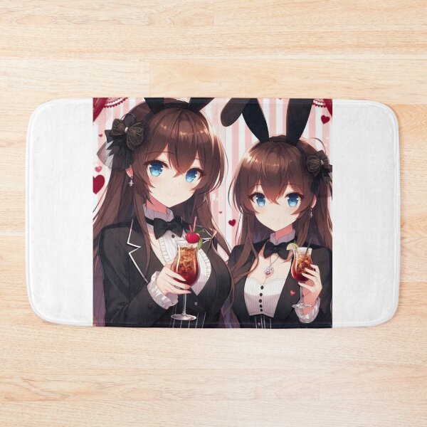 Item preview, Cute Anime Bunny girl valentine Day wearing uniform (silvergoldvisionary) designed and sold by SGVisionary.