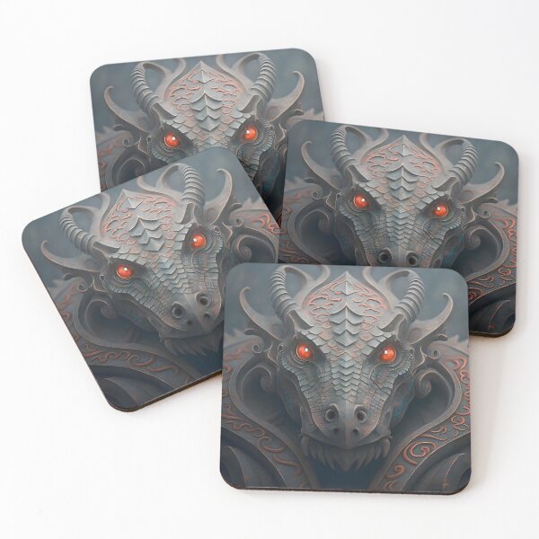Item preview, Enchanted Red-Eyes: Medieval Stone Gargoyle Dragon  designed and sold by DragonRealms.