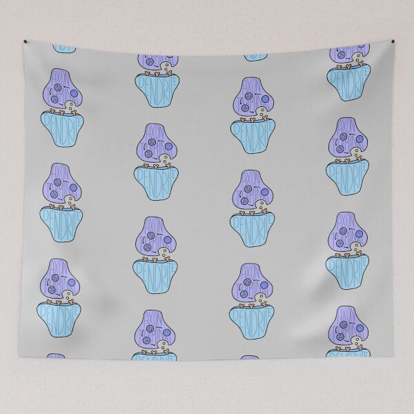 Item preview, Hand Drawn Neuron Synapse Blue Lavender designed and sold by SofiaSava01.