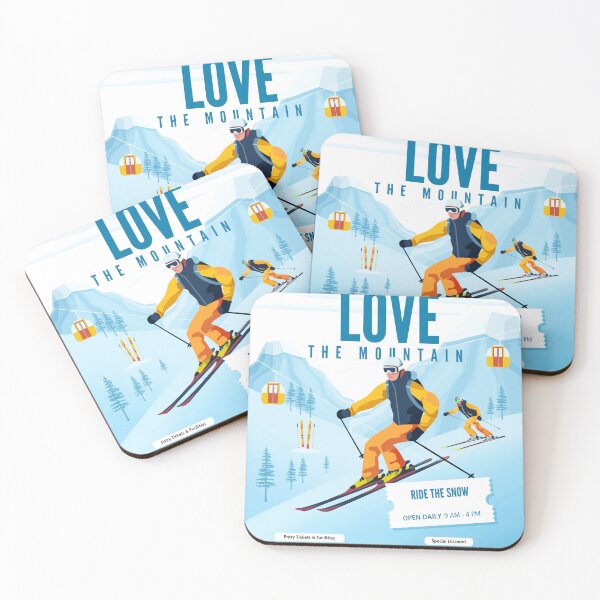 Item preview, Alpine heart love the mountain ride the snow designed and sold by dtbus79.