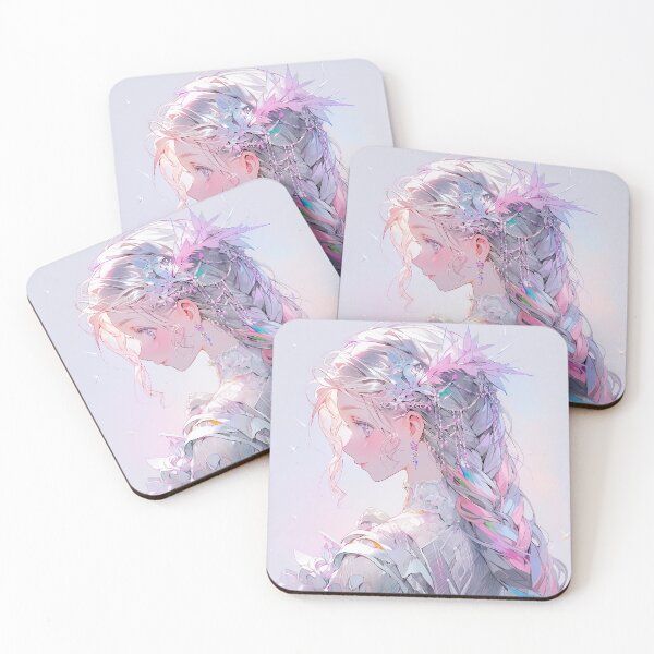 Item preview, Whimsical Pastel Braid Anime Girl designed and sold by bubblegoth.