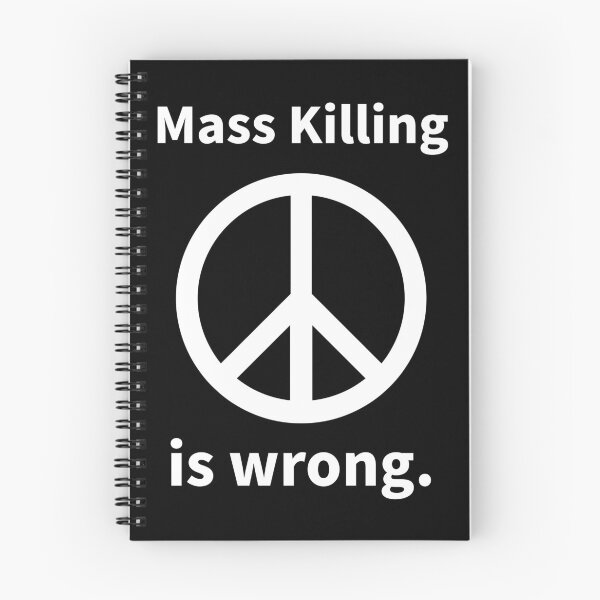 Item preview, Mass killing is wrong peace sign designed and sold by Rachel the Artist .