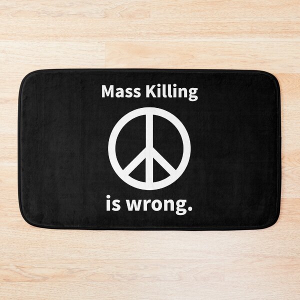 Item preview, Mass killing is wrong peace sign  designed and sold by Rachel the Artist .