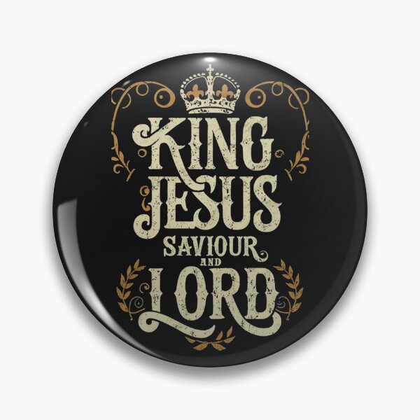 Item preview, King Jesus, Saviour and King, Crown and Leaf Art designed and sold by Faithloveshop.