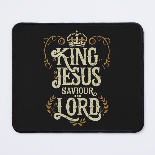Item preview, King Jesus, Saviour and King, Crown and Leaf Art designed and sold by Faithloveshop.