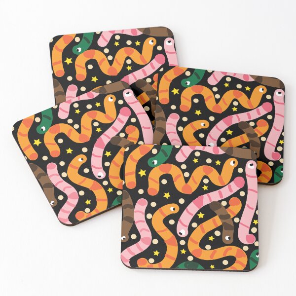 Item preview, Worms colorful pattern designed and sold by fluffyfamcraft.