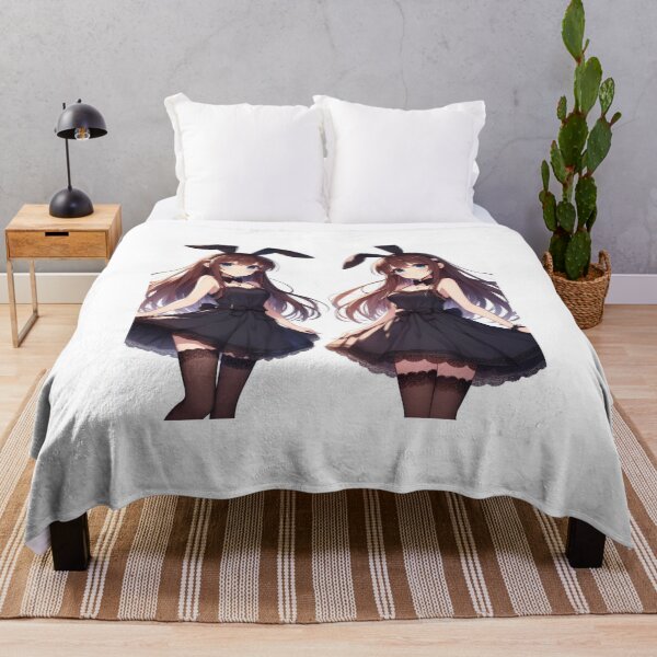 Aperçu de l'œuvre Jolie fille Anime Bunny pour la Saint-Valentin portant une robe (silvergoldvisionary) créée et vendue par SGVisionary.