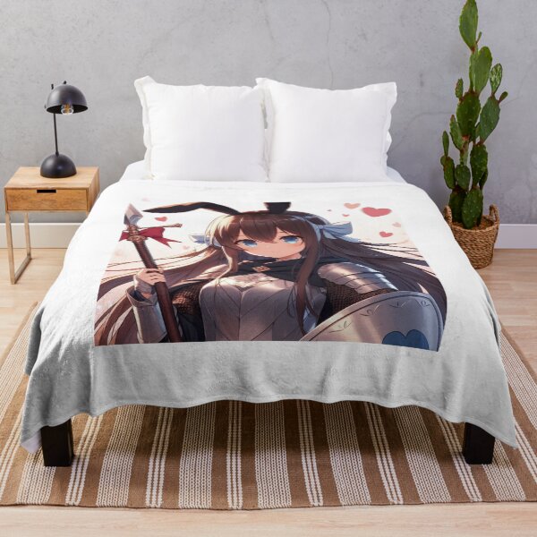 Aperçu de l'œuvre Mignon Anime Bunny chevalier fille Saint Valentin portant une robe (silvergoldvisionary) créée et vendue par SGVisionary.