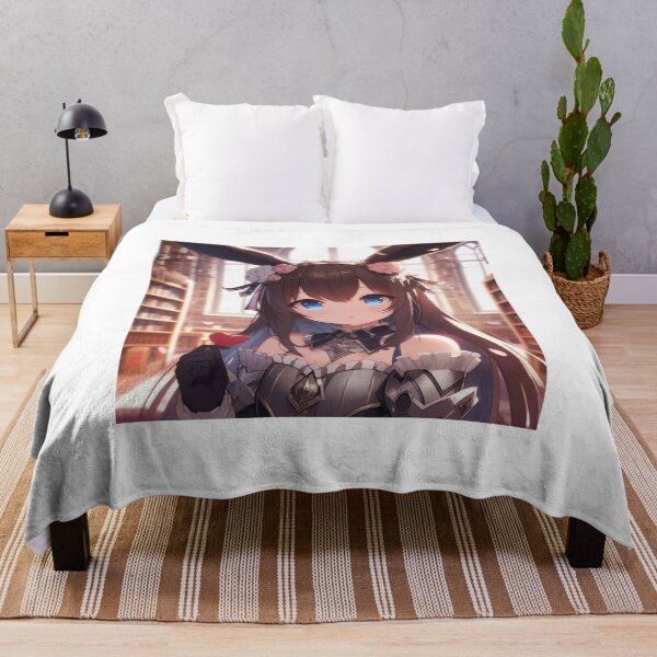 Aperçu de l'œuvre Mignon Anime Bunny chevalier fille Saint Valentin portant une robe (silvergoldvisionary) créée et vendue par SGVisionary.