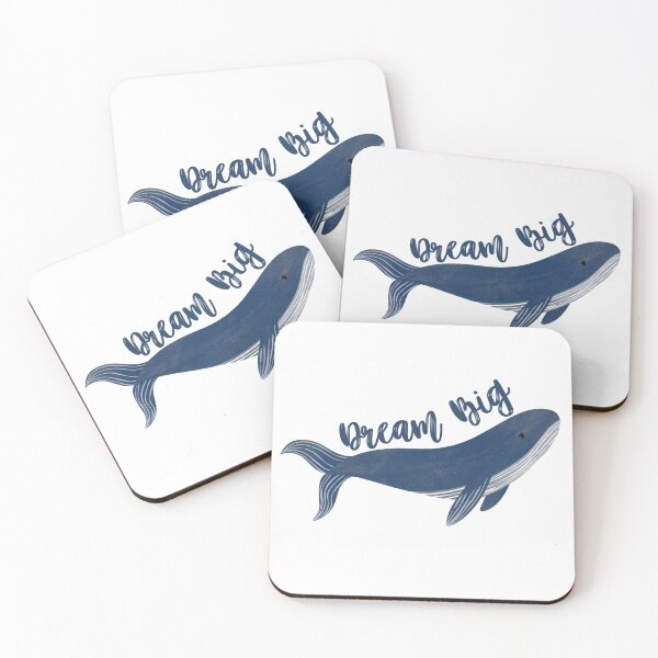 Item preview, Cute Blue "Dream Big" Whale Design  designed and sold by Bridget Swanson.