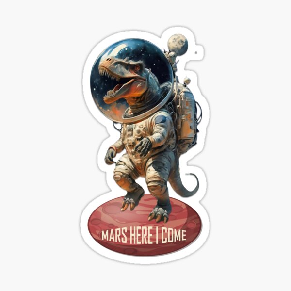 Item preview, Dinosaur Astronaut - Mars Here I Come - Conspiracy Hoax designed and sold by Conspiracy Crew.