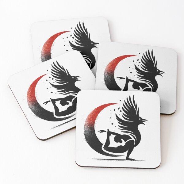 Item preview, Mystical Equilibrium - Yoga Crow Pose with Crow Silhouette Art designed and sold by figouraArtstic.