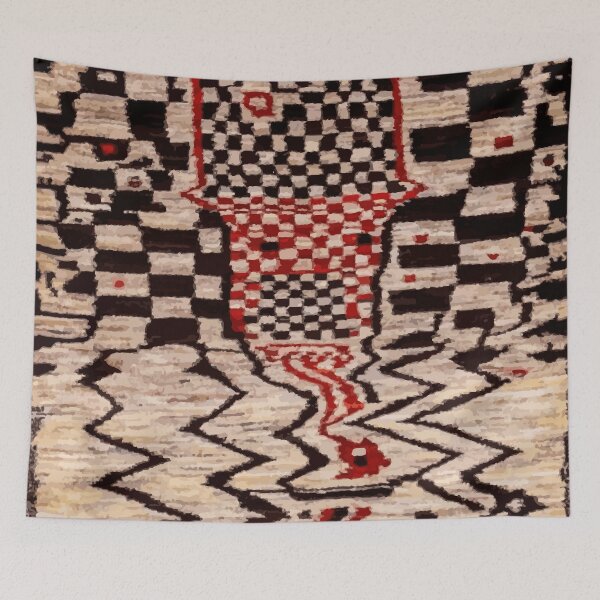Item preview, Graffiti Gabbeh Antique Persian Rug Print designed and sold by Vicky Brago-Mitchell®.
