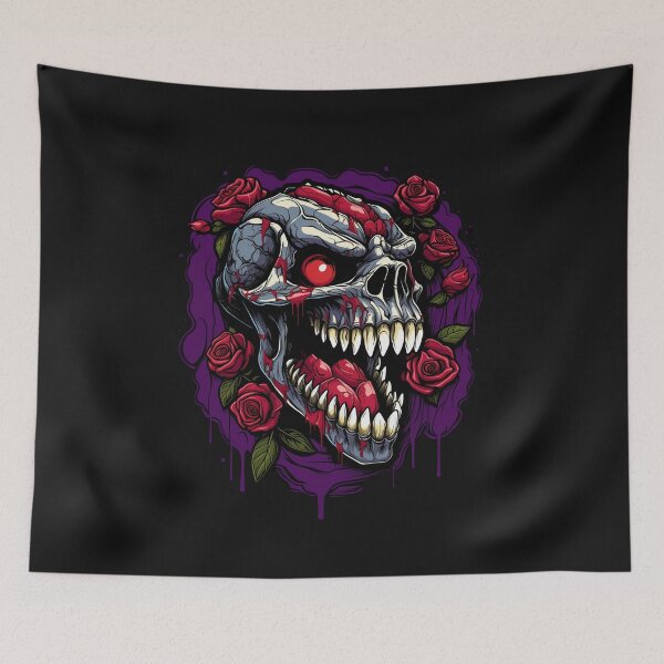 Item preview, Crocodile Skull Patch with Roses designed and sold by Goku Creations.