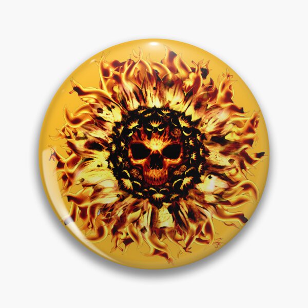 Item preview, Sunflower Skullfire Design | Bold Floral Flame Skull Print Graphic designed and sold by DopeStick.