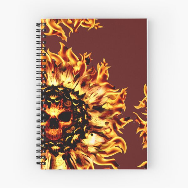 Item preview, Sunflower Skullfire Design | Bold Floral Flame Skull Print Graphic designed and sold by DopeStick.