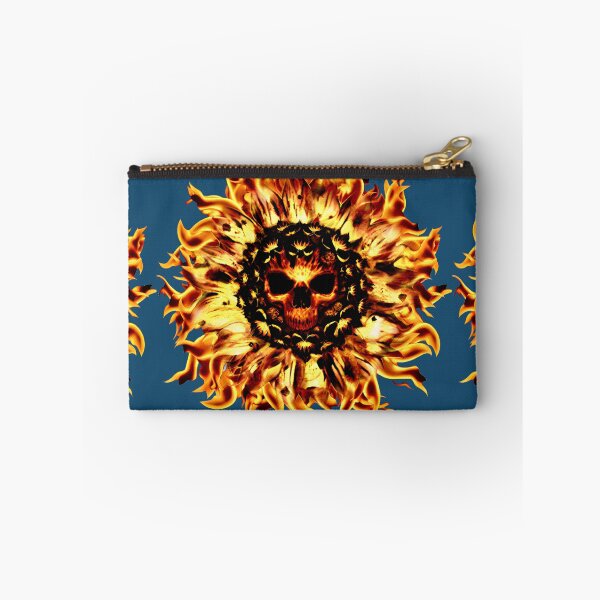 Item preview, Sunflower Skullfire Design | Bold Floral Flame Skull Print Graphic designed and sold by DopeStick.