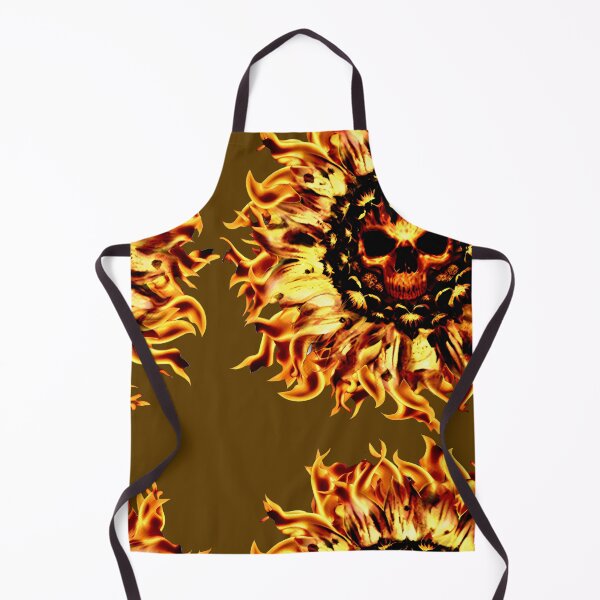Item preview, Sunflower Skullfire Design | Bold Floral Flame Skull Print Graphic designed and sold by DopeStick.