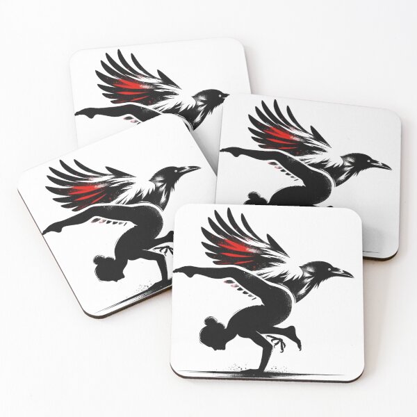 Item preview, Elegant Equilibrium - Yoga Crow Pose with Crow Silhouette designed and sold by figouraArtstic.
