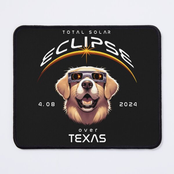 Item preview, Solar Eclipse Over Texas, A Labrador Retriever dog wearing sunglasses looking up at the Total Solar Eclipse, Animal Eclipse Viewing Pawty 2024 designed and sold by jeyel7.