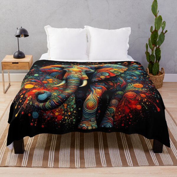 Item preview, Abstract painting of an African elephant designed and sold by Pablo Silvera.