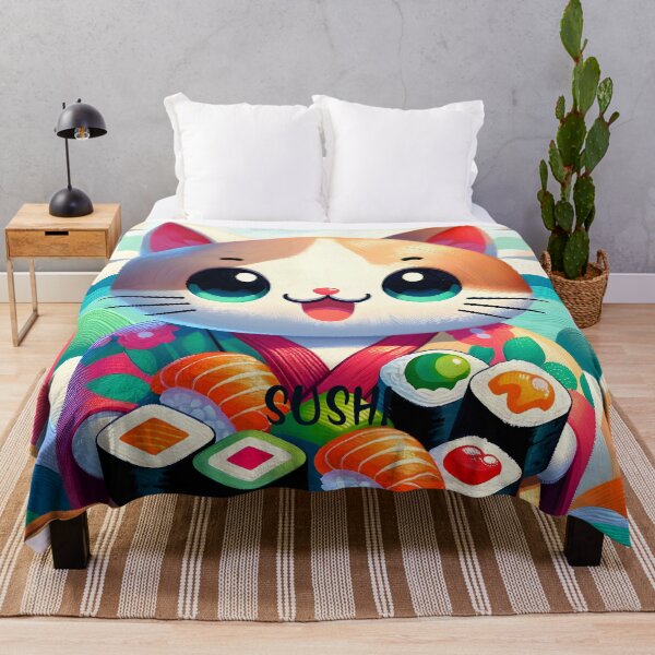 Item preview, Sushi Samurai Cat Artwork designed and sold by inkArtistryfine.