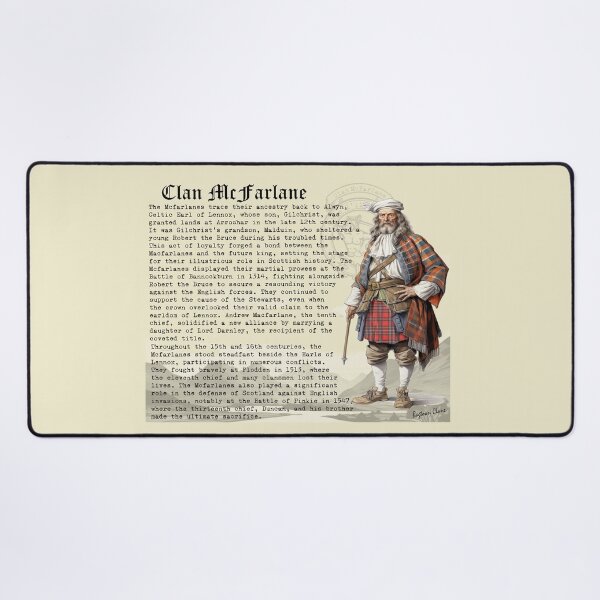 Item preview, McFarlane Scottish Clan History designed and sold by BagTown Clans.