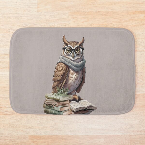 Item preview, Wise Old Owl Wearing Glasses In A Library Cottage Core Design designed and sold by LittleGnomad.