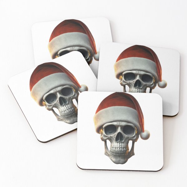 Item preview, A Skull With Santa's Hat designed and sold by bittucreates.