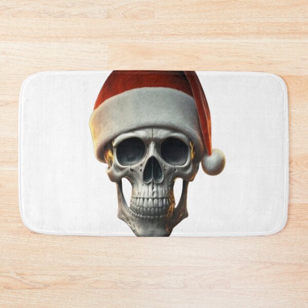 Item preview, A Skull With Santa's Hat designed and sold by bittucreates.