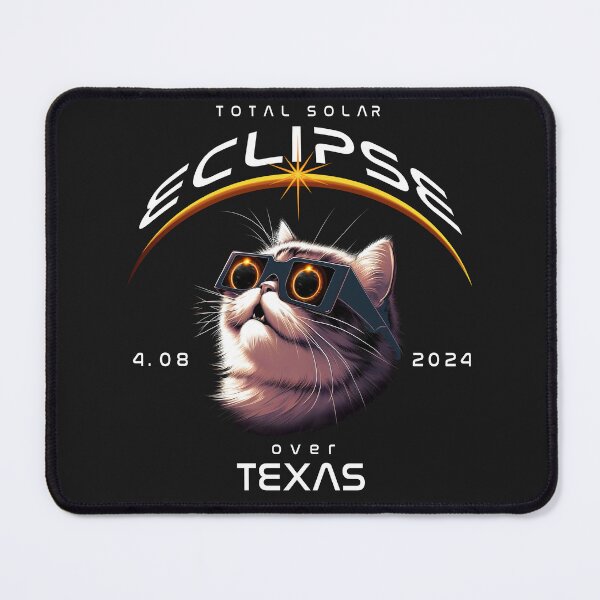 Item preview, Solar Eclipse Over Texas, A Persian Cat wearing sunglasses looking up at the Total Solar Eclipse, Animal Eclipse Viewing Pawty 2024 designed and sold by jeyel7.