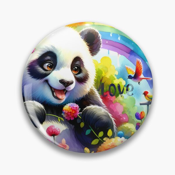 Item preview, Rainbow Panda Paradise Artwork designed and sold by inkArtistryfine.
