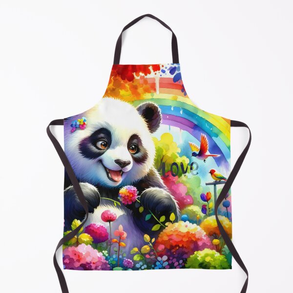 Item preview, Rainbow Panda Paradise Artwork designed and sold by inkArtistryfine.