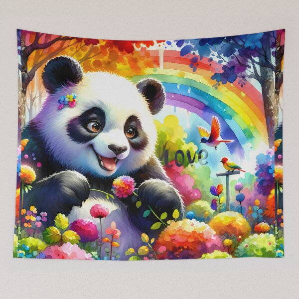 Item preview, Rainbow Panda Paradise Artwork designed and sold by inkArtistryfine.