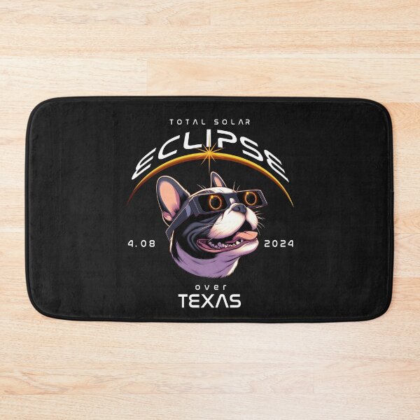 Item preview, Solar Eclipse Over Texas, A French Bulldog wearing sunglasses looking up at the Total Solar Eclipse, Animal Eclipse Viewing Pawty 2024 designed and sold by jeyel7.