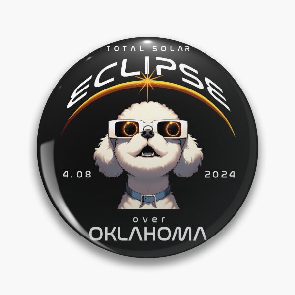 Artikelvorschau, Totale Sonnenfinsternis über Oklahoma, ein Pudelhund mit Sonnenbrille blickt auf die totale Sonnenfinsternis, Tierfinsternis beobachtet Pawty 2024 entworfen und verkauft von jeyel7.