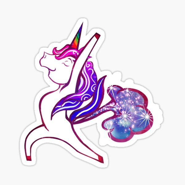 Sticker Einhorn Furz Redbubble